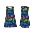 thumbnail image 7 of Yiaed Abstract Bright Pineapple Fruit Retro Print Women's Sleeveless Dress, Loose Fit Summer Dress, Casual Sleeveless Dress for Women, 7 of 7