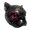 Red eyes, variant on Artistic Black Pugs Dog Head Ornament Resins Craft for Bookshelfs Display Gift
