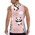 thumbnail image 3 of Fotbe Panda Pattern Men's Quick Dry Workout Tank Top Gym Muscle Tee Fitness Bodybuilding Sleeveless T Shirt Breathable Workout Shirt-4X-Large, 3 of 9