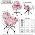 thumbnail image 7 of Xixirimido Cherry and Cherry Blossom Pattern Office Chair Covers Computer Stretch Accent Dining Chair Covers Swivel Desk Chair Armrest Slipcover for Mid-Back Rotating Chairs, 7 of 7