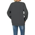 thumbnail image 4 of Harpily Clearance Womens Long Sleeve SweaterWomen's Probably Hungry Likely Deepy Cold Printed Hoodless Hoodie Dark Gray M, 4 of 5