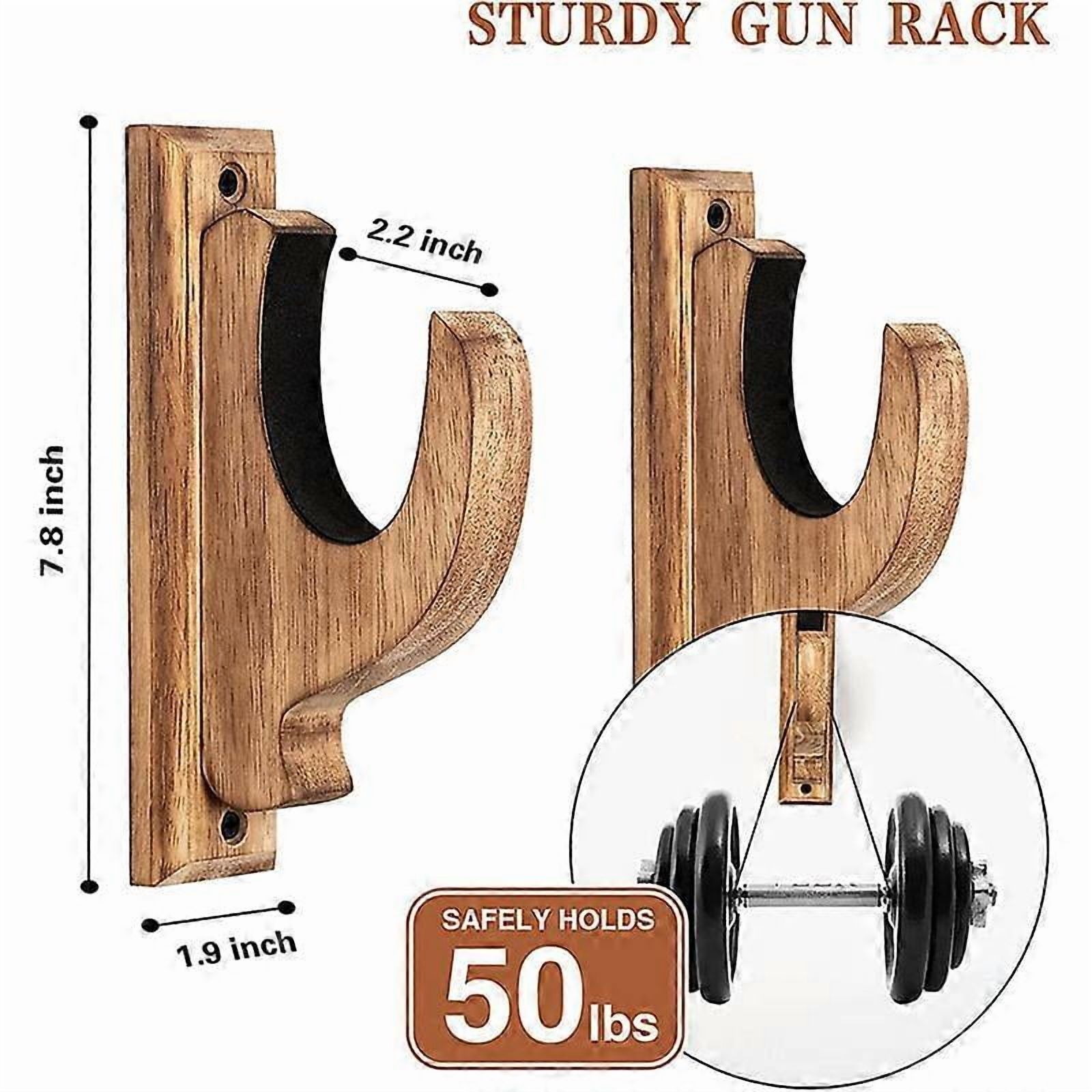 Wooden Display Rack for Gun Rifle Shotgun Wall Mount Holder