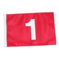 thumbnail image 4 of Bandera de golf estándar, accesorio de golf, bandera grande numerada para putting green, roja, para club de campo, césped, campo de práctica, patio 1, 4 of 8