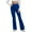 Blue, variant on Matoen Women's Flare Leggings, High Waisted Stretchy Bootcut Yoga Pants, Tummy Control Solid Color Leggings