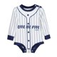 thumbnail image 2 of Mameluco de verano,Ropa de bebé recién nacido pantalones cortos mameluco de manga corta,Conjunto de mameluco de jersey de béisbol para niños pequeños,Ropa de bebé Body Traje 3 a 6M, 2 of 10