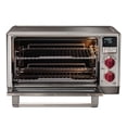 thumbnail image 2 of Wolf Gourmet Elite Digital Countertop Convection Toaster Oven with Temperature Probe, Stainless Steel and Red Knobs (WGCO150S), 2 of 4