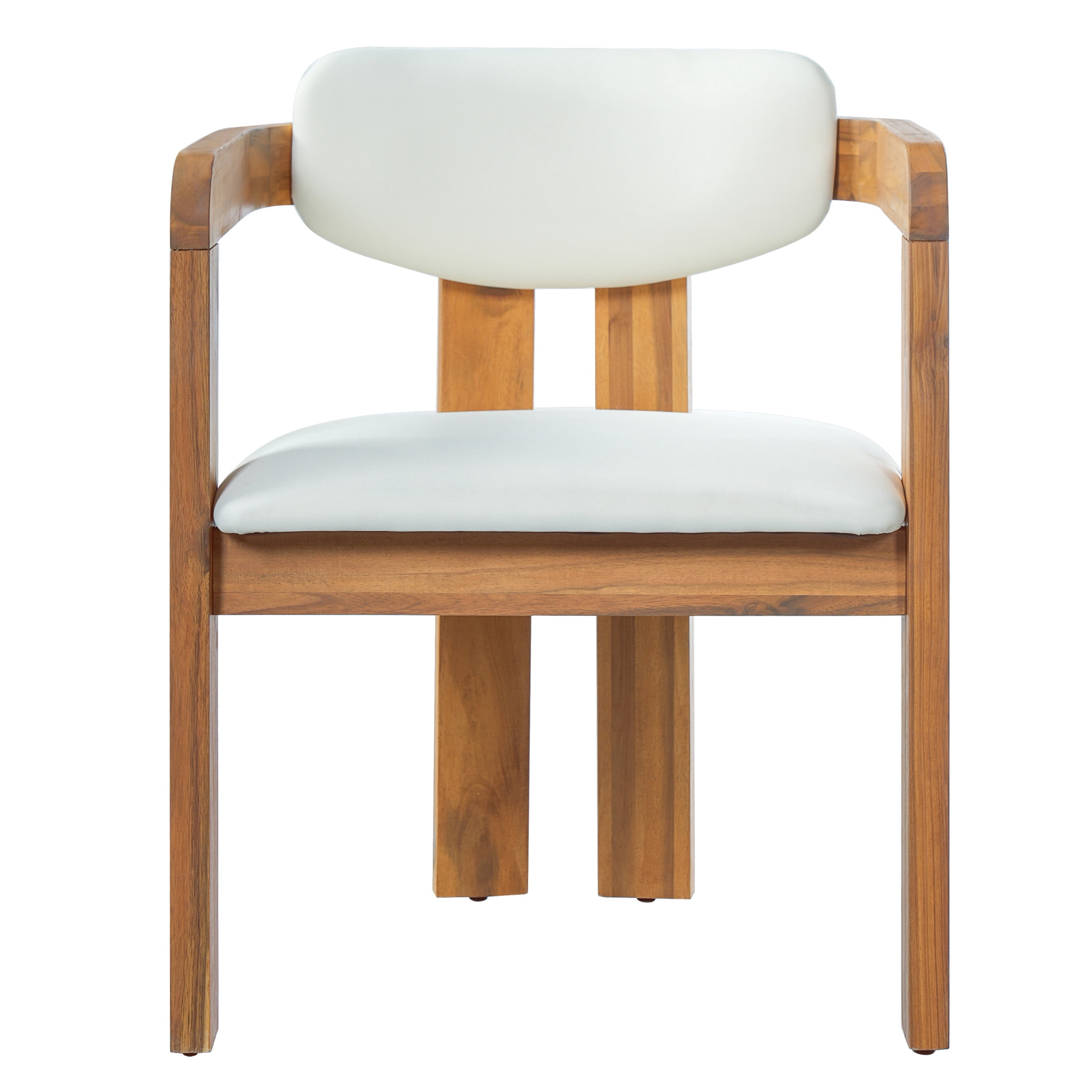 Christopher Knight Home Set of 2 Outdoor Dining Chairs with Cushions, Curved Backrest, Natural + Beige