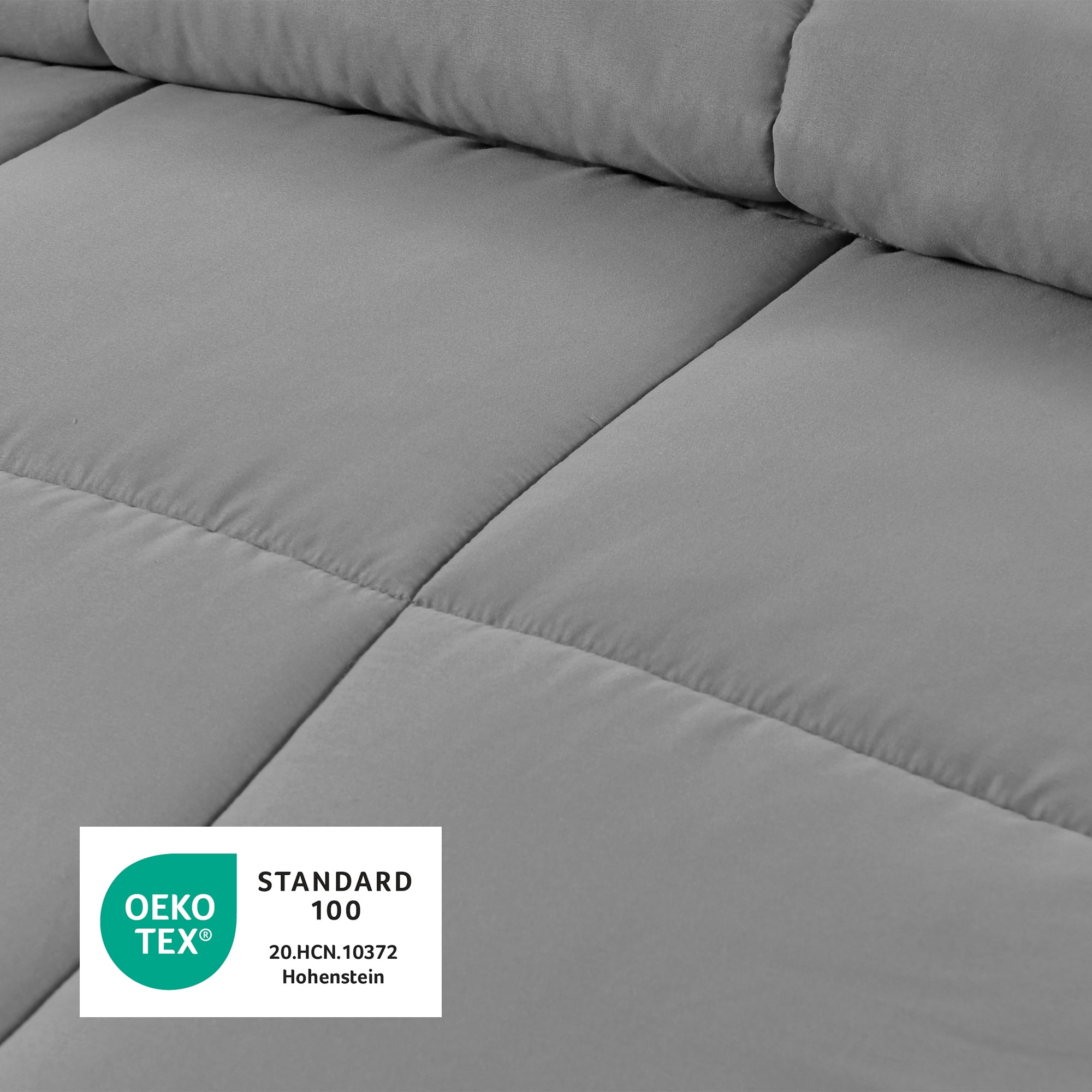 Swift Home Basic Down Alternative Comforter, All Season Hypoallergenic Cozy Comforter, Queen, Light Grey