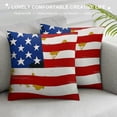 thumbnail image 3 of Chilfamy  Pillow Covers 4th of July Decorations Memorial Day Red Stripes Blue Stars Patriotic Pillow Covers USA Freedom Pillows Outdoor Decor Cushion Case White, 3 of 5