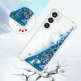 thumbnail image 4 of Compatible with Samsung Galaxy S24 Liquid Case Glitter Cute Clear Phone Case Shiny Floating Quicksand Shockproof Protective Soft TPU Girly Women Case for Samsung Galaxy S24 Love Blue YB, 4 of 14
