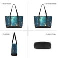 thumbnail image 6 of FORMRS Canvas Laptop Tote Bag for Women with 15.6" Computer Compartments Shoulder Handbag, Magical Forest Glowing Lights, 6 of 7
