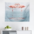 thumbnail image 1 of Kissing Tapestry, Romantic Illustration with Colorful Birds in Love Singing on Branches, Fabric Wall Hanging Decor for Bedroom Living Room Dorm, 2 Sizes, Multicolor, by Ambesonne, 1 of 1