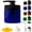 Blue/Black, variant on Royal Massage 16oz Massage Oil/Lotion/Cream Pump Jar with Locking Twist Top (Green/Black, 1)