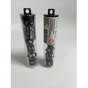 2XS 7 Pc Die Dice Set Black Role Playing Games Dungeons & Dragons Dd Acrylic