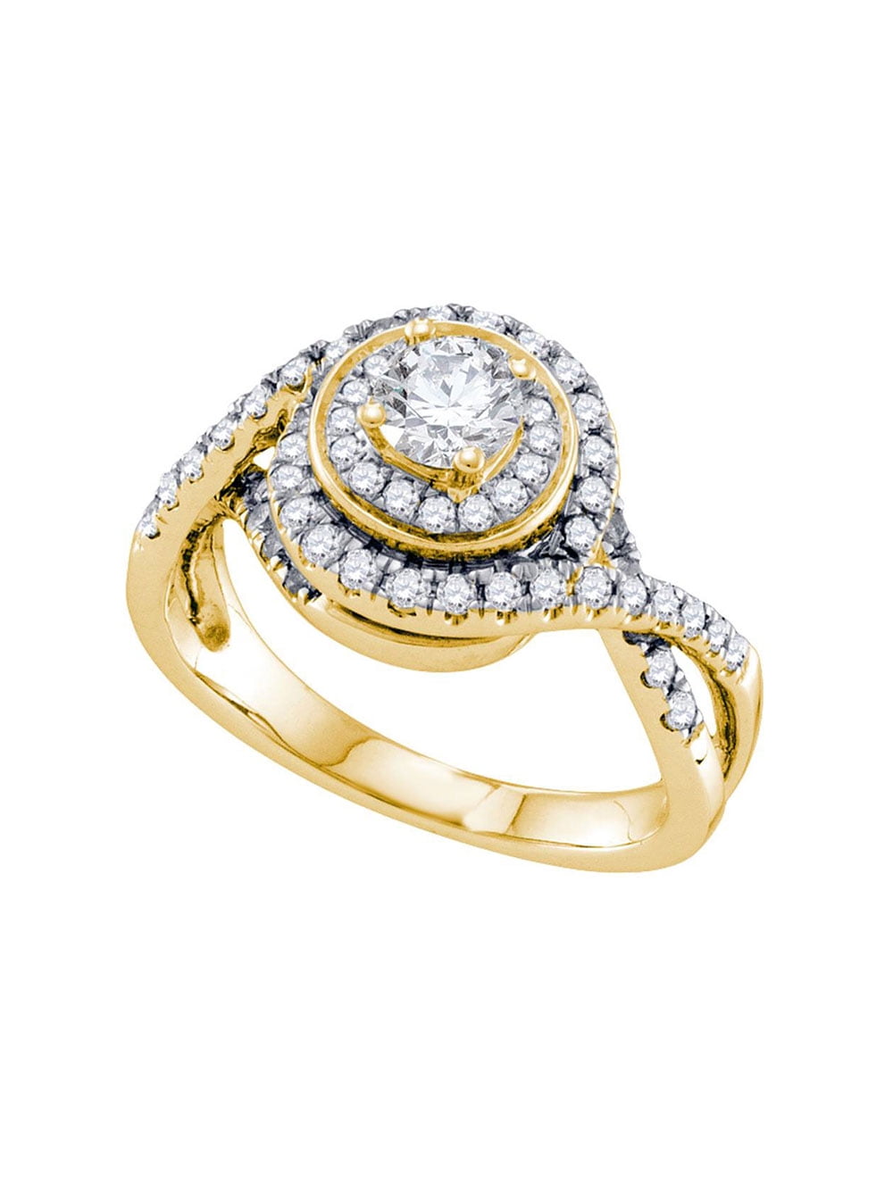 14kt Yellow Gold Womens Round Diamond Solitaire Bridal Wedding Engagement Ring 1.00 Cttw