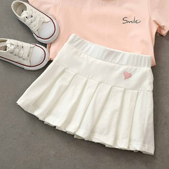 UANWENN Girls Pleated Skirt School Skirt Mini Skirt Pleated Cheer Skirt Casual Skater Skirt Girls Flannel Children Place Dresses for Girls Baby Holiday Christmas Dress Dresses for Baby Girls 1st