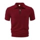 thumbnail image 4 of pstuiky camisetas para hombre, Blusa de manga corta con cuello vuelto y bolsillos con cremallera de color liso a la moda para hombre camisas casuales para hombre xl, 4 of 8