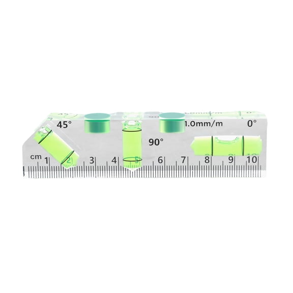 COOLHOOD Small Levels Tool Construction Tool with 90°/180° Levels Bubble Pocket Acrylic Check Bubble Levels Tool Magnetic Base