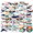 6A, variant on cartoon Airplane Stickers, Waterproof Airplane Sticker for Water Bottle Laptop Phone Cases Planner Skateboard Luggage Helmet Party Favor Decor, Ideal for Adults Teens Teacher Rewards