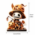 thumbnail image 2 of THOPBPRK Halloween Decorations Wooden Figurines Cute Pumpkin Witch Ghost Cat Statue for Tiered Tray Decor Tabletop Display Home Party Accents Seasonal Holiday Table Centerpiece, 1Pack C, 2 of 7