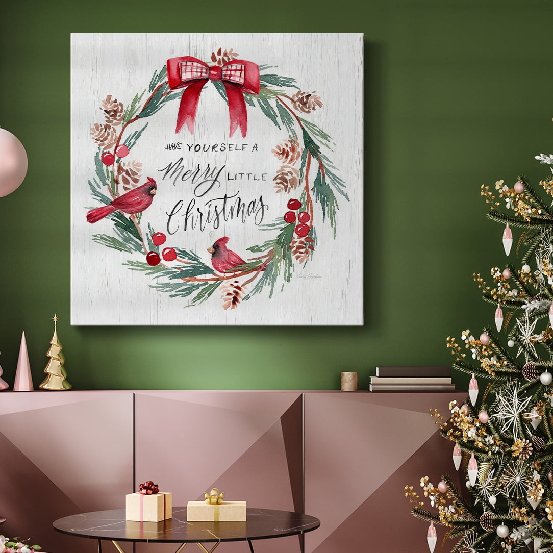 Merry Little Wreath- Gallery Wrapped Canvas