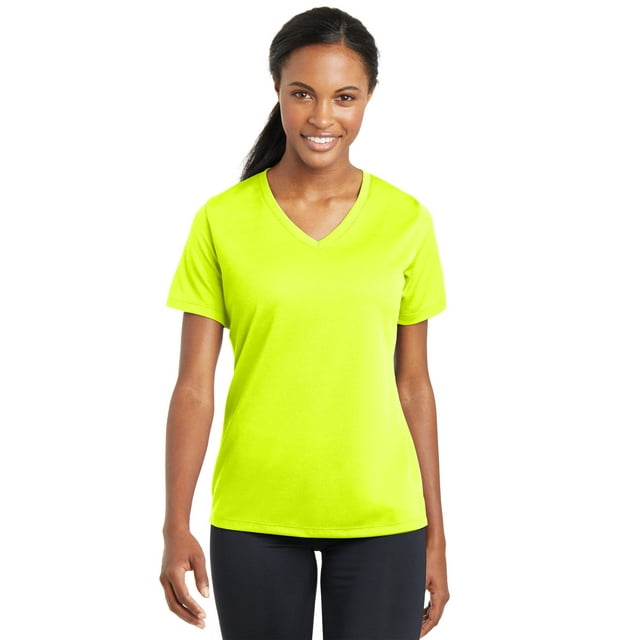 Sport-Tek & 174; Femmes Posicharge & 174; Racermesh & 174; T-Shirt en V. Lst340 XS Néon Jaune