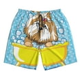 thumbnail image 4 of Bixox Men's Dog Takes a Bath in the Bathtub printing Casual Classic Fit Short Summer Beach Shorts, 4 of 6