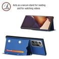 thumbnail image 3 of Back Flip Wallet Case for Samsung Galaxy Note 20 Ultra, Slim Skin Friendly PU Leather Folio Case with Stand Card Slots Magnetic Closure Wrist Strap Phone Cover for Samsung Galaxy Note 20 Ultra,Blue, 3 of 11