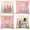 Pink, variant on Christmas Pillow Covers 20 x 20 Inch Set of 4 Merry Christmas Trees Snowflake Joy Throw Pillow Covers Xmas Winter Holiday Decorative Pillow Covers Cushion Cases Decoration for Sofa Couch
