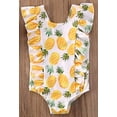 thumbnail image 4 of Styles I Love Baby Toddler Girls Pineapple Yellow Ruffle One-Piece Swimsuit Bathing Suit Beach Swimwear 1-Piece Swimsuit, 4T, 4 of 5