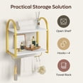 thumbnail image 4 of Estantes de Cocina Flotantes de Madera, Ahorran Espacio en Paredes Blancas Pinmoco 6H-WHT, 4 of 7