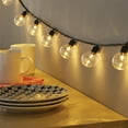 thumbnail image 4 of Mainstays 20-Count Indoor Outdoor Warm White LED G40 Globe Lights, with Black Wire, 4 of 7