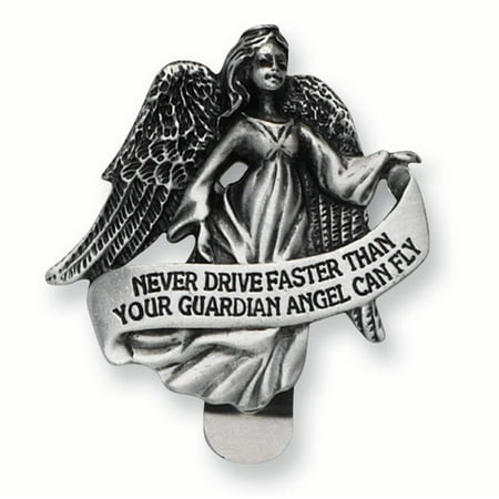 - Pewter Finish Guardian Angel Visor Clip Religious Travel Gifts For Women For Her