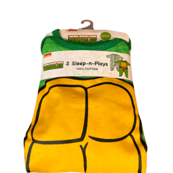 Teenage Mutant Ninja Turtles Boys 2 Sleep n Play Footies Pajamas