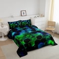 thumbnail image 3 of Erosebridal Geometric Hexagon Bedding Twin Comforter Set,Gradient Down Comforter,Neon Decor,Reversible,Lightweight,2 Piece, 3 of 7
