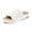 White, variant on Pennysue Women's Air Cushion Knit Sandals Beige Lightweight Platform Slide Sandals 6M