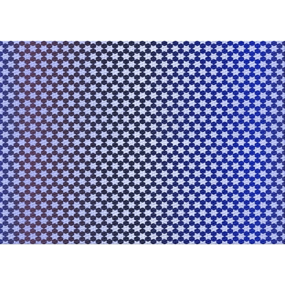 Ahgly Company Machine Washable Indoor Rectangle Transitional Denim Dark Blue Area Rugs, 6' x 9'