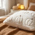 thumbnail image 5 of 3D Raised Pumpkin Throw Pillow Cover 18x18 Inch, Halloween Fall Plush Tufted Decorative Cushion Case for Sofa Couch Indoor Holiday Home Decoration, 5 of 7