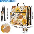 thumbnail image 2 of FORMRS Zipper Binder with Shoulder Strap 2-inch Ring 500 Sheet Capacity File Bag, Yellow Flowers, 2 of 5