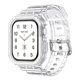 thumbnail image 2 of KAIYANG Correa de reloj de TPU + funda para Apple Watch Series 10 de 42 mm con diseño integrado, marco blanco transparente y multicolor, 2 of 5