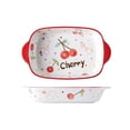 thumbnail image 1 of 500ML Ceramic Tableware Household Baking Cheese Baked Rice Baking Tray Oven Microwave Double Ear Plate, 1 of 6