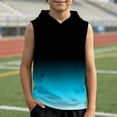thumbnail image 4 of Kiijoy Boys Gradient Hooded Sweatshirt Summer Active Sleeveless Hoodie Top, 11-12 Years, 4 of 4