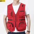 thumbnail image 4 of Chaleco táctico de pesca y senderismo para hombre, chaqueta sin mangas de malla para fotógrafo, 14 bolsillos, novedad de verano, 4 of 5