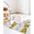 thumbnail image 4 of Sunflowers Kitchen Dish Towels for Drying Dishes Set of 2, Yellow Flowers Summer Botanical Pastoral Wooden Waffle Weave Microfiber Hand Tea Bathroom Towels Quick Dry & Absorbent Towel 12x12, 4 of 7