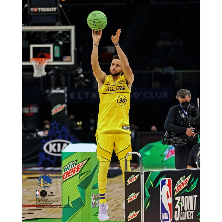 Stephen Curry Golden State Warriors Unsigned 2021 NBA All-Star 3