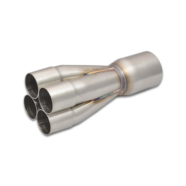 Vibrant 2-1 SS Merge Collectors (3in Inlet Slipover ID 3-1/2in Outlet OD) - Sold Individually