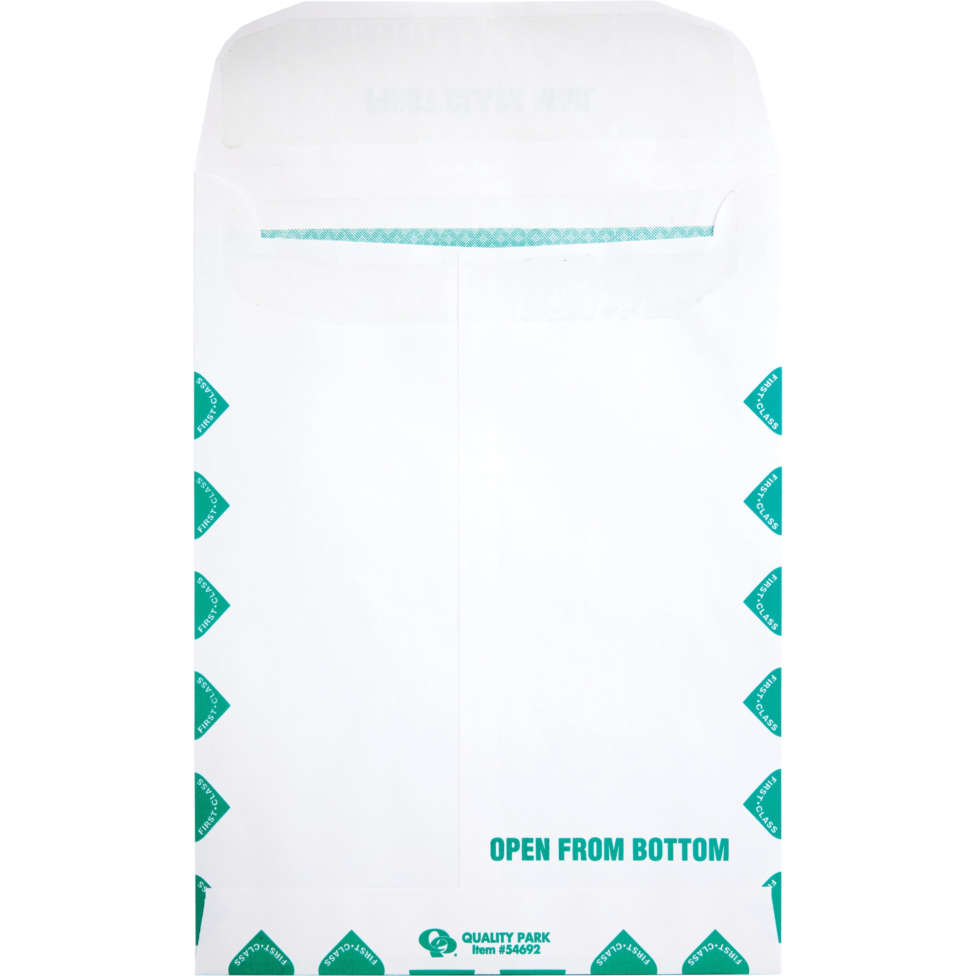 9 in. x 12.5 in. Redi-Seal Adhesive Closure Cheese Blade Flap Insurance Claim Form Envelope - White (100/Box)