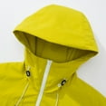 thumbnail image 5 of Mens Lightweight Waterproof Jacket Windproof Rain Hooded Hiking Jackets Color: Yellow Size: XXXL, 5 of 7