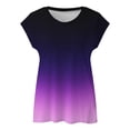 thumbnail image 2 of T Shirts For Women Womens Tops Hat Sleeve Vest V Neck Printed Casual Loose Top T Shirt, 2 of 6
