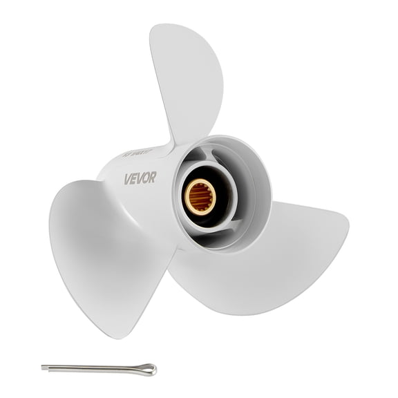 VEVOR Outboard Propeller, Upgrade OEM 15 Spline Tooth Aluminum Outboard Boat Propeller Fit Yamaha Engines 50-130 HP, 4-1/4" Gearcase, 3-Blade, RH (Right Hand Rotation), OEM Parts No. 6E5-45945-01-EL